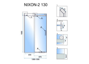 Душевая Дверь REA Nixon-2 130 REA-K5005 №5