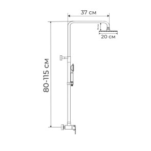 Душова колона зі змішувачем Ibergrif Roma M17050 (IB0053) №2