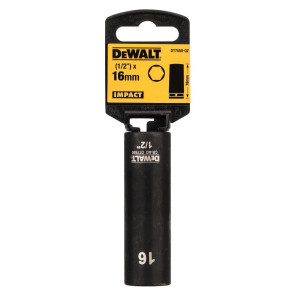 Головка торцева ударна "IMPACT" DeWALT, довга, 1/2" х 16 мм, шестигранна №1