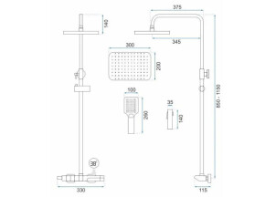 Душовий Гарнітур REA ROB Хром REA-P6626 №10