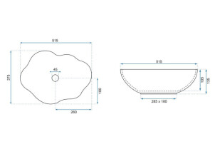 Умывальник REA Pearl Золото EdgeREA-U0696 №5