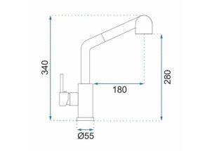 Змішувач Кухонний REA Troy Сталь Мат REA-B6301 №7