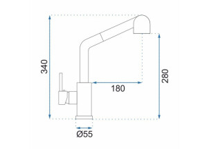 Смеситель Кухонный REA Troy Черный REA-B6300 №7