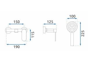 Змішувач для ванни REA Berg Чорний REA-B2040 №6