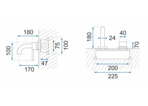 Змішувач Прихованого Монтажу Rea OWEN Золото Мат + BOX REA-B5334 №6