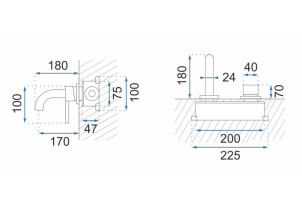 Смеситель Скрытого Монтажа Rea OWEN Черный + BOX REA-B5332 №5