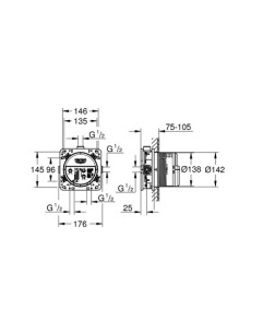 Душова система прихованого монтажу з термостатом Grohe Grohtherm SmartControl UA3470600A №3