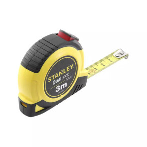 Рулетка вимірювальна STANLEY "Tylon ™ Dual Lock", 3мх13 мм, з двома варіантами фіксації стрічки, в пластмасовому корпусі. №1