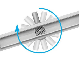 Трап для душа с вращающимся сифоном Fala Rotary из нержавеющей стали 50Х4Х5 см №2