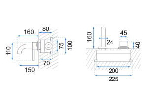 Смеситель Скрытого Монтажа REA Lungo Золото + BOX REA-B8559 №6