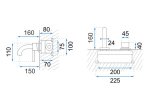 Смеситель Скрытого Монтажа REA Lungo Золото Мат + BOX REA-B8652 №7