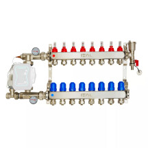 Комплект колектора з витратомірами ITAL UHW-A08, нержавіюча сталь, підкл. пряме