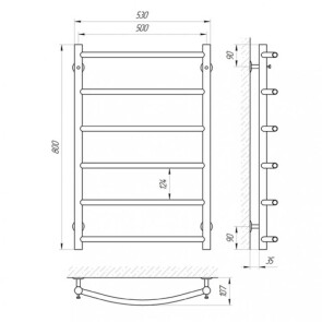 Полотенцесушитель Laris Флэш Π6 500 x 800 №2