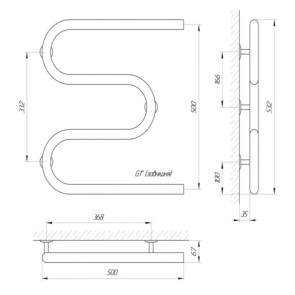 Рушникосушарка Laris Змійовик 32 PC3 500 x 500 1" №2