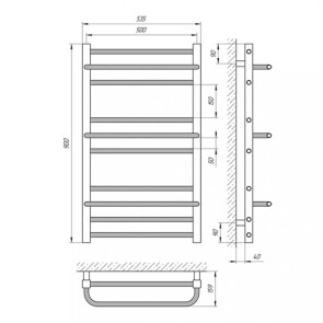 Рушникосушарка Laris Ніка Π10 500 x 900 №3