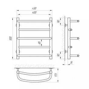 Полотенцесушитель Laris Евромикс П5 400 x 500 №4