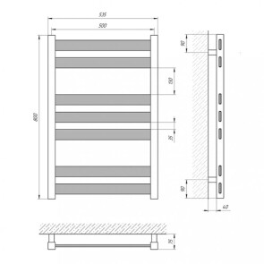 Рушникосушарка Laris Бонд П7 500 x 800 №2