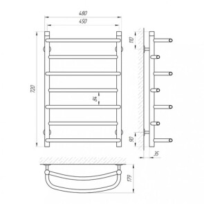 Полотенцесушитель Laris Евромикс П7 450 x 700 №5