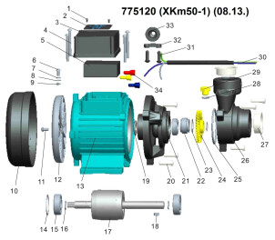 Насос вихровий 0.11кВт Hmax 23м Qmax 25л/хв LEO XKm50-1 (775120) №8