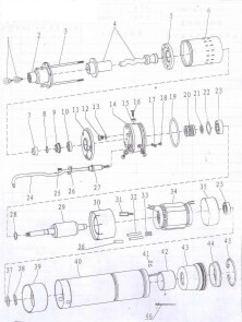 Насос шнековий свердловинний 0.5кВт H 107(34)м Q 40(30)л/хв Ø96мм (нерж) AQUATICA (DONGYIN) 4QGD1.8-50-0.5 (777212) №4