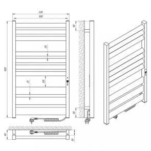 Рушникосушарка Laris Зебра Лавина ЧКЧ10 500 x 900 E (підкл. праворуч) №3