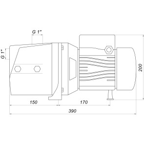 Насос центробежный Optima JET 80 0.8кВт чугун длинный (000005349) №3