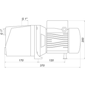 Насос центробіжний Optima JET 80А-PL 0.8кВт чавун короткий (000008187) №6