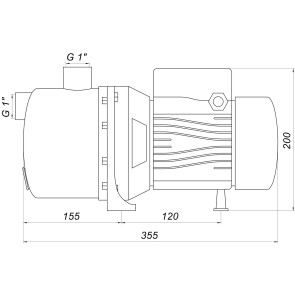 Насос центробежный Optima JET 100S-PL 1.1кВт нержавейка (000007579) №9