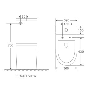 Унітаз-компакт Mixxus Premium Bevel-0401-T1 625x390x845mm, система змиву TORNADO 1.0 (MP6473) №3