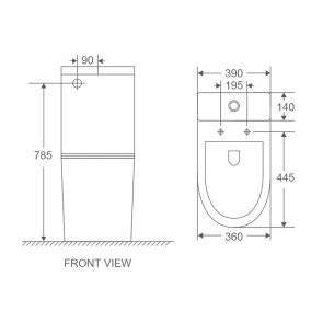 Унітаз-компакт Mixxus Premium Bevel-0402-R 670x390x880mm, система змиву RIMLESS (MP6474) №3