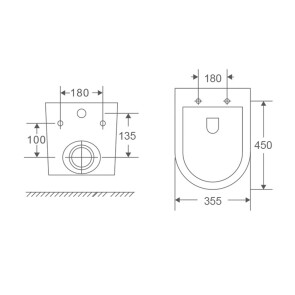 Унітаз підвісний Mixxus Premium Bevel-0301-R 515x355x365mm, система змиву RIMLESS (MP6470) №2