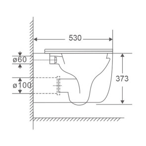 Унітаз підвісний Mixxus Premium Diverse-0101-T1 530x365x373mm, система змиву Tornado 1.0 (MP6477) №2