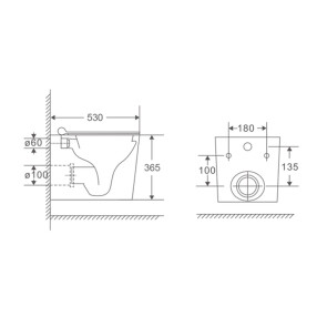 Унітаз підвісний Mixxus Premium Quadro-0302-R 530x360x365mm, система змиву Rimless (MP6454) №2