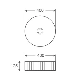 Умывальник накладной керамический Mixxus Premium Wave-0101 400x400x125mm (MP6491) №2