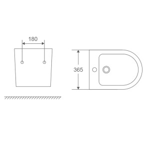 Біде підвісне Mixxus Premium Ellipse-0501 495x365x325mm (MP6469) №3