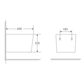 Біде підвісне Mixxus Premium Quadro-0501 485x345x325mm (MP6459) №2