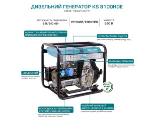 Генератор дизельный Könner&Söhnen KS 8100HDE №2