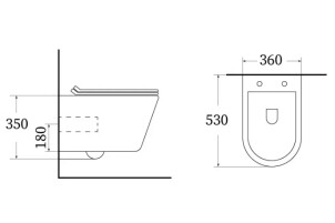 Комплект 5в1: Инсталляция Geberit с клавишей + Безободковый Подвесной унитаз Simple Bend №5