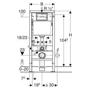 Инсталляционная система Duofix 458.103.00.1+чаша унитаза Modo Rimfree с сиденьем Click2Clean 502.939.00.1 №2