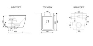 Комплект 5в1: Инсталляция Grohe Rapid + Безобедочный подвесной унитаз Simple Line + клавиша по выбору №3