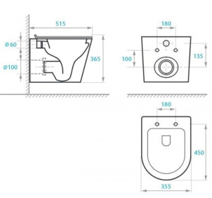 Комплект 5в1: Інсталяція Grohe Rapid + Безобідковий підвісний унітаз Orion + клавіша на вибір №2