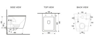 Комплект 5в1: Інсталяція Grohe Rapid + Безобідковий підвісний унітаз Simple Line + клавіша хром №5