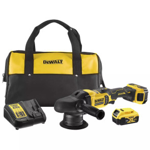 Полировальная машина аккумуляторная DeWALT, 18В XR Li-Ion, бесщеточный, 2000 - 5500 об / мин, вес 2.9 кг, 2 аккумулятора 5 Ач, зарядное устройство №3