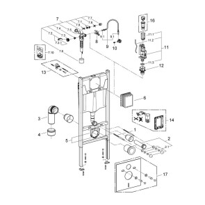 Комплект 4 в 1: Инсталяция GROHE Rapid SL 3 в 1 3884966Q + Унитаз безободковый Kroner Eifel WHI493436 RIMLESS №5