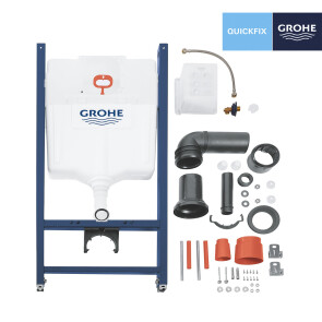 Комплект 4 в 1: Інсталяція GROHE Rapid SL 3 в 1 3884966Q + Унітаз безобідковий Kroner Oker WHI533536 RIMLESS №4