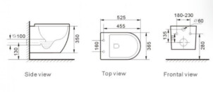 Комплект 5в1: інсталяція Koller Pool + безобідковий унітаз Modern soft close + клавіша на вибір №6