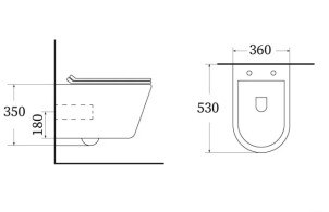 Комплект 5в1: інсталяція Koller Pool + безобідковий унітаз Simple Bend Line soft close + клавіша на вибір №5