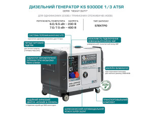 Дизельный генератор Konner&Sohnen KS 9300DE-1/3 ATSR SUPER S (Euro V) №7