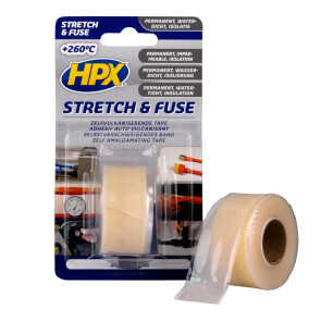 Самовулканизирующая лента Stretch&Fuse 25мм х 3м прозрачная №1