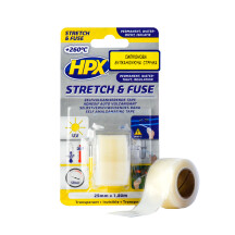 Самовулканізуюча стрічка Stretch&Fuse 25мм х 1.8м прозора